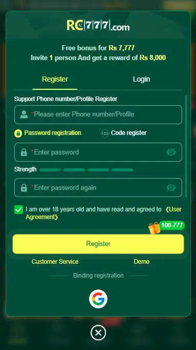 How to Login and Install RC777 Game